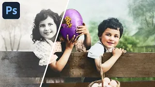How To EASILY Colorize Black And White Photos In Photoshop