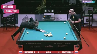 Финал КК-22, Миронова - Брытченко. Бильярд, свободная пирамида (американка). Billiards.