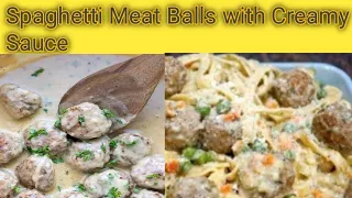The Only Spaghetti And Meatballs Recipe That You Need To Try |Creamy Chicken Pasta Snack Recipe