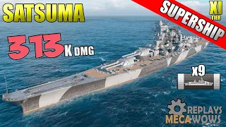 SUPERSHIP Satsuma 313K Damage | World of Warships