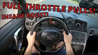 1300 BHP R35 GTR POV Driving - E85, INSANE BOOST, Full Throttle Pulls, and Turbo Noises!!