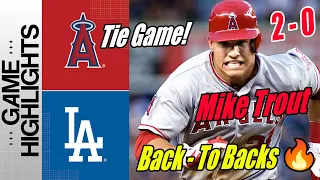 LA Angels vs LA Dodgers [Mike Trout] Back - To Back Tie Game! Courtesy Of | Highlights Today