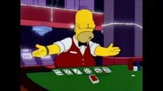 The Simpsons - Homer is a blackjack dealer