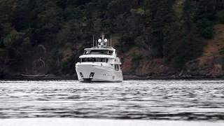 Selene 92 for sale Pulling into Roche Harbor Resort