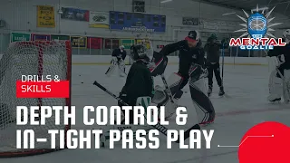 CONTROLLING DEPTH & STOPPING IN TIGHT PASS PLAYS | How to Hockey Goalie Tips & Drills