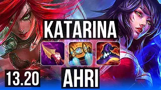 KATA vs AHRI (MID) | 5.1M mastery, Quadra, 6 solo kills, 21/4/5, 400+ games | BR Master | 13.20