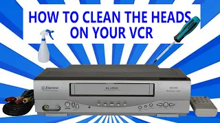 HOW TO CLEAN THE HEADS ON YOUR VCR - VHS PLAYER WON'T PLAY - BAD FUZZY PICTURE HOW TO FIX OR REPAIR