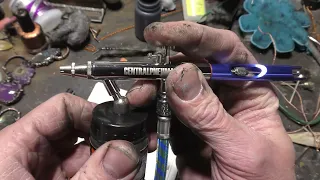 Make conductive fluid that goes through an airbrush for electroforming