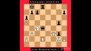 Aron Nimzowitsch vs Alexander Alekhine, 1927 #chess #chessgame