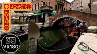 Venice VR - Gondola close up at Widmann Canal - VR180 & 360 3D