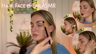 ASMR Real Person Treatment | Hair, Face, Ears, Brows, Lips | Soft & Gentle Pampering on Rachael