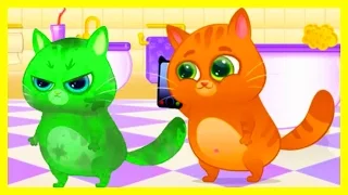 Котик Bubbu Котофей – игровой мультик для детей. Котик готовит кушать! My Virtual cat Bubbu