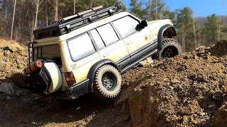 1/10 Scale AXIAL SCX10 II LAND CRUISER 80 & CHEROKEE XJ | TRAXXAS TRX4 PAJERO Off-road Action RC Car