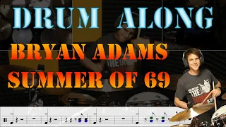 How to Drum: Bryan Adams - Summer of 69 (Drum Along)