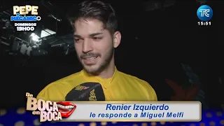 Miguel Melfi enojado con Renier Izquiero: "Espero que la fama y el rating hayan valido la pena"