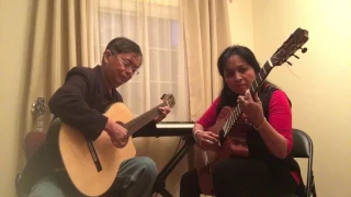 "Recuerdos de la Alhambra", practice session. Ric Ickard - Rosefay Cendaña Guitar Duo