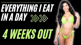 EVERYTHING I EAT IN A DAY 4 WEEKS OUT ON THE ROAD TO PRO | BIKINI PREP