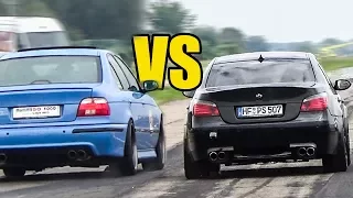 BMW M5 E60 V10 vs M5 E39 V8 - REVS BATTLE!