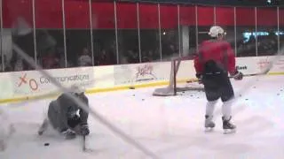 Alex Semin Laughs at Alex Ovechkin During Caps Practice