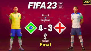 FIFA 23 - BRAZIL vs. ENGLAND - FIFA World Cup Final - Richarlison vs. Kane - PS5™ [4K]