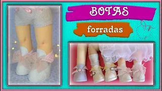 COMO HACER BOTAS FORRADAS DE MUÑECA manualilolis video - 501