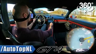 360° PORSCHE 718 GT4 on AUTOBAHN (NO SPEED LIMIT) by AutoTopNL