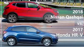 2018 Nissan Qashqai vs 2017 Honda HR-V (technical comparison)