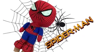 Hombre Araña/Spiderman Amigurumi 1/3 (SUBS🇺🇸🇧🇷) #hombrearañacrochet #hombrearañafunko