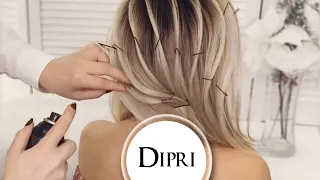 Прическа без накрутки на длинные волосы DIPRI | Техника ребрышек | Hairstyles
