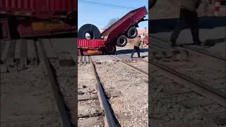 This steel coil was too much for this trailer. #truck #trailer