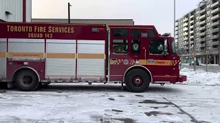 Squad 143 responding to a elevator rescue