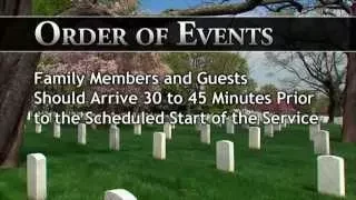 Order of Events of a Funeral Service at Arlington National Cemetery