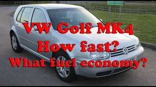 VW Golf Mk4 Factory Performance/Economy Figures 1.4/1.6/2.0/1.8T GTI /2.3 V5/2.8 V6 4WD  Petrol/Gas