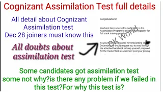 Assimilation test in CTS |All doubts of Cognizant assimilation test | Assimilation test in English