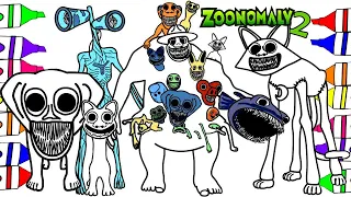 New Zoonomaly 2 Coloring Pages | How To Color All New Bosses and Monsters
