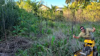 MOWING The WORST OVERGROWN Backyard On YouTube | IT ALMOST KILLED ME