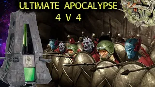 Dawn of War Ultimate Apocalypse: 4 vs 4 Tau, Chaos, Imperial Guard vs Chaos, IG, DH, Demons