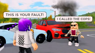 She Ran A Stop Sign .. And Got Mad At Me For It.. (Roblox)