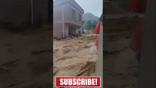 China,yellow river overflowing ! China Streets become rivers death increases | #shorts #flood