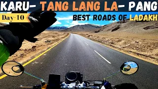 LADAKH RIDE 2021: Karu- Tang Lang La- Pang: Day-10 Part-1| Honda Highness CB350 | Ladakh Trip