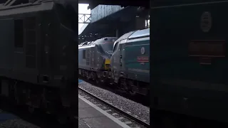 DRS Class 68 & 88 | 68034 & 88007 nuclear flask train at Cheltenham Spa