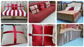 🌹New Stylish Cushion Covers And New Bedsheet Frill Wali Stitch Ki🪡🧶||Eshaal Shahzadi vlog ♥️