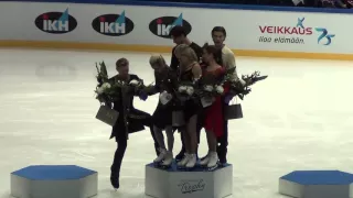 01126 Finlandia Trophy 2015 Ice Dance medal ceremony #FinTrophy15