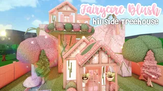 Hillside Fairycore Blush Aesthetic Tree House Speedbuild and Tour - iTapixca Builds