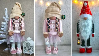 🔥 DIY СКАНДИНАВСКИЙ ГНОМ девочка на ножках БЕЗ ШИТЬЯ! Гном своими руками. SCANDINAVIAN GNOME