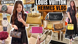 HERMES & LOUIS VUITTON SHOPPING VLOG 🛍️ + Luxury Watches from Cartier, Omega, JLC, A Lange