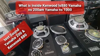 What is inside #Kenwood ls 880, Yamaha ns 200ma, #Yamaha ns 1000 monitor.  Test Sound