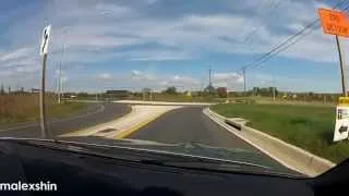 Nissan GT-R gets AIRBORNE then crashes on Backroad !!!!ORIGINAL!!!!! 2012