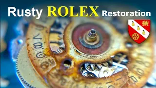 Restoration of a Rolex Watch - Rusty Movement - Severely Water Damaged