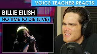 Billie Eilish - No Time To Die (The BRIT Awards) | Voice Teacher Reacts